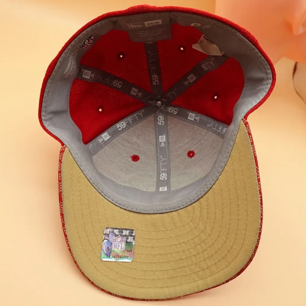 San Francisco 49ers Hat Cap Fitted Mens 6 3/8 Red NFL Football New Era